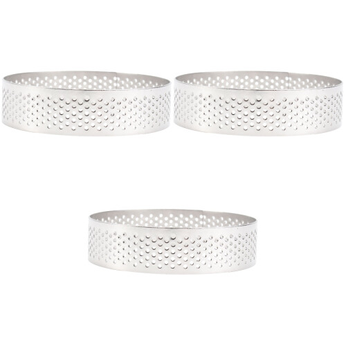 3Pcs Stainless Steel Mousse Circles Silver Tart Shells for Baking Use 2