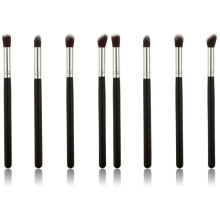 8St Zwart-Zilveren Cosmetische Oogkwasten Set Voor Natuurlijke Look
