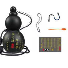 Portable Gourd Wine Pot, High-Value New Style, High-Temperature Resistant, Retro Portable Ancient Gourd Kettle Black
