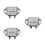 3Pcs Silver High Power Car Voltage Regulator Alloy Stabilizer Module 5