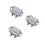 3Pcs Silver High Power Car Voltage Regulator Alloy Stabilizer Module 7