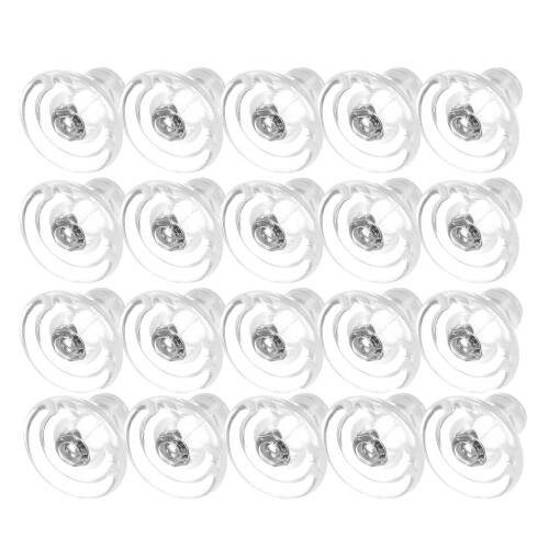 100Pcs Soft Clear Silicone Earring Backs Replacement for Heavy Studs 1