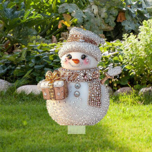 Fairy Tale World Beautiful Snowmans Garden Indoor and Outdoor Acrylic Decoration Waterproof Wear-Resistant Pendant