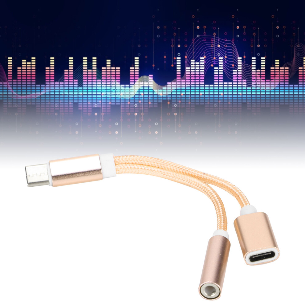 Type-C To 3.5Mm Audio Adapter 2-In-1 Charger & Earphone Converter Gold 5021387564102