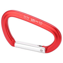 Federbelasteter Karabiner mit Drehverschluss, verdrehsicher, aus hochfestem, leichtem Aluminium (Flugzeugqualität), ideal für Outdoor-Aktivitäten