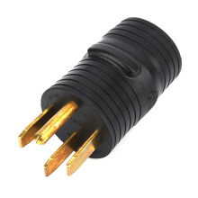 Bending Resistance RV Power Adapter Non Slip Grip Compact Design Weather Resistant Heavy Duty Twist Lock Outdoor Use High Insulation One Piece