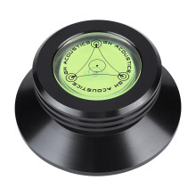 Stabilizator de greutate pentru discuri de vinil audiofile din microfibră, reductor de vibrații cu nivelă cu bulă, platan din aluminiu, rezistent