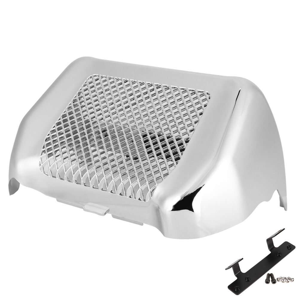 Universal Oil Cooler Cover For Harley Motorcycles With Metal Bracket And Ventilated Mesh Construction Ensuring Optimal Cooling While Maintaining A 9448483739047
