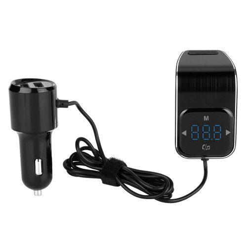 Κιτ αυτοκινήτου Bluetooth FM με ρυθμιζόμενο λαιμόκοψη, γρήγορη φόρτιση, διπλές θύρες