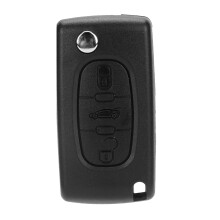 Carcasă de schimb pentru cheie telecomandă pentru vehicule Peugeot Citroen, carcasă telecomandă cu 3 butoane cu cip de 433 MHz compatibilă cu