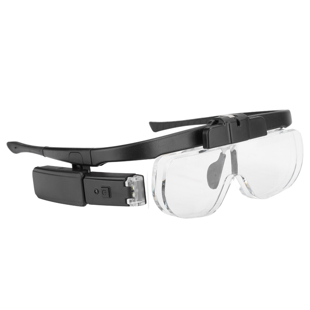 4.5x Adjustable LED Wearable Magnifier Glasses for Reading, 175mm