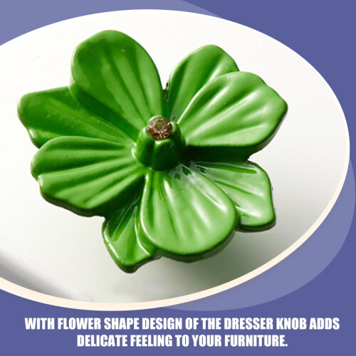 HEMOTON 2Pcs Flower Shaped Pull Handle Zinc Alloy Cabinet Pull Handle Drawer Door Knob Cupboard Knob 2