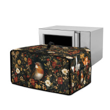 Robin Floral Toaster Oven Cover – Linen-Look Polyester, Stain-Resistant, 20.5"x16.5"x10", Compatible with Standard Toaster Ovens