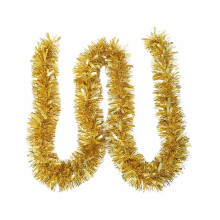 Ghirlanda natalizia metallizzata 70,87", Confezione da 4 nastri di tinsel per albero, casa, matrimonio - Lamina, per interni/esterni, design a