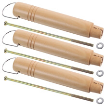 Wooden Pot Handles with Comfort Grip Beige 3 pcs
