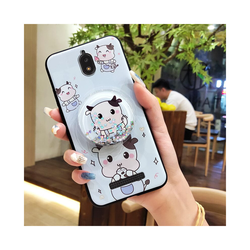 Blu View2/B130dl Phone Case Â Cute Anti-Knock Cartoon Silicone Skin, Waterproof, Rotatable Kickstand, Quicksand & Dirt-Resistant Tpu 9482726257271