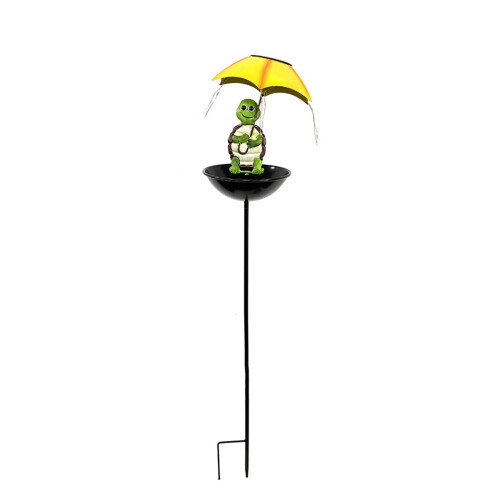 Solar Bird Feeder and Courtyard Light Ground Insert Fixture 1