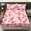 Twin Sheet Set 3-Pc Pink Rabbit Heart Print Stretch 7