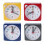 Mini Clock Square Plastic Quartz Alarm Clock Portable Lightweight Clock (Grey) 7