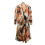 Women's Geometric Patchwork Cardigan Long Sleeve Orange XL 5