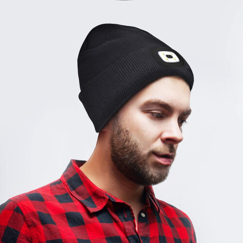 Χειμερινό καπέλο Beanie με φως LED για γυναίκες άνδρες μπαμπά πατέρα 2