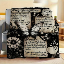 Custom Name Quilted Blanket – Lightweight All-Season Flannel Bedspread for Bed, Sofa, Camping; Machine Washable; Compatible with Gifting
