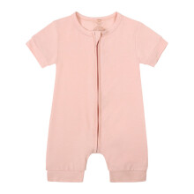 Baby Boys Girls Romper and Jumpsuit for Baby Comfortable Zipper Sleeper Short Sleeve Pajamas Pink 0-3 Months