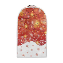 Copertura antipolvere multifunzionale in poliestere con fiocco di neve e nota musicale, adatta per frullatore da cucina, dimensioni 15,94"H x 9,45"L