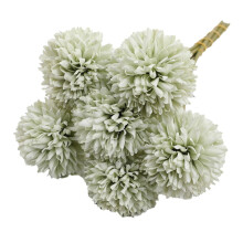 Decoração de Crisântemo Artificial, Bola Decorativa de Crisântemo Artificial, Flores de Plástico, Presentes, Seda, Conteúdo da Embalagem, verde
