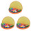 3Sets Pyramid Beads Toy Orange Logical Game for Kids Durable Material 1