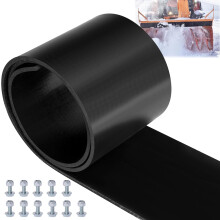 Déflecteur en caoutchouc universel pour lame de chasse-neige 72 po x 8 po x 1/4 po avec 11 kits de montage – Compatible avec les lames de 48 po à