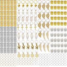 250 anillos para el cabello de colores surtidos para rastas, coletas, barba y trenzas.