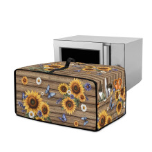 Stain-Resistant Convection Toaster Oven Cover, Machine Washable, 22.5"x18.5"x13", Sunflower/Daisy/Butterfly/Wood Grain Design