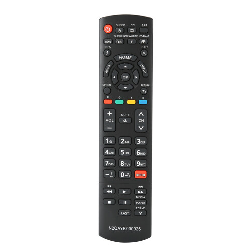 Télécommande de remplacement durable pour téléviseurs Panasonic. Télécommande universelle compatible avec les téléviseurs LCD, plasma, Smart