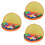 3Sets Pyramid Beads Toy Orange Logical Game for Kids Durable Material 6