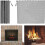 Legend Flame Fireplace Mesh Screen Curtain,2Pcs 24" Wide Panels, Black Matte 6