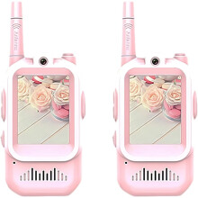 Kids' Video Walkie Talkies 2-Pack, Rechargeable with HD Camera & Voice Changer, Compatible with Ages 3-12