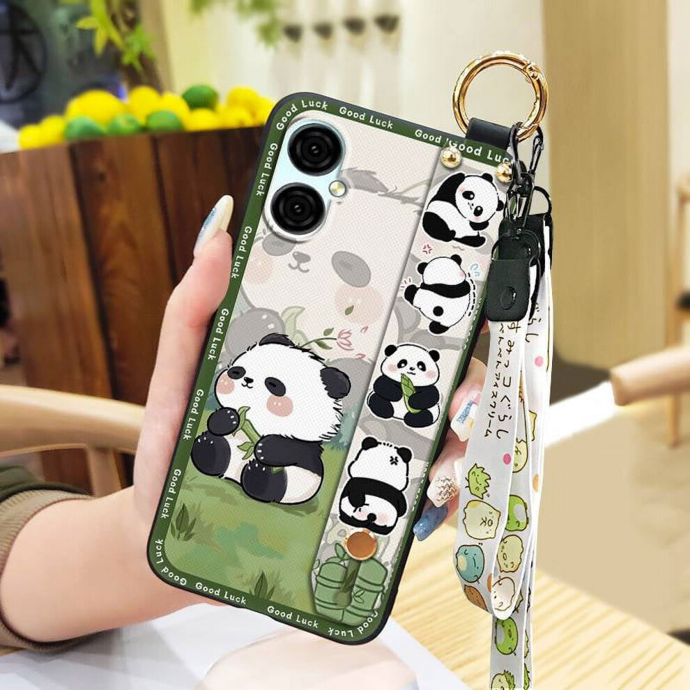 Blu G53 Phone Case With Wristband, Panda Cartoon Silicone Cover Â Waterproof, Shockproof, Anti-Dust, Ring Holder Compatible 9499224216488