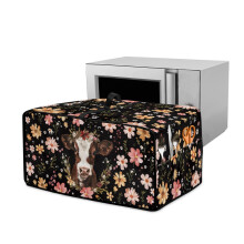 Cow Floral Print Toaster Oven Cover, Dustproof Storage Case with Handle – 22.5" x 18.5" x 13", Compatible with Most Standard Toaster Ovens