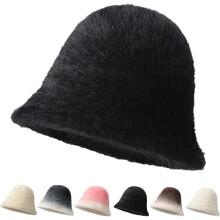 Faux Fur Bucket Hat for Women and Men