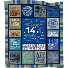 Geschenkidee zum 14. Geburtstag für Jungen – Kuscheldecke (76 x 102 cm), geeignet für Teenager