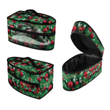 Draagbare opbergtas voor strijkijzer in kerstboomstijl, polyester, beschermende opbergtas voor strijkijzeraccessoires met ritssluiting en handvat