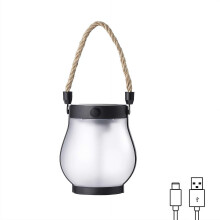 Wasserdichte Solarlaterne mit flackernder Flamme, USB-/Solar-Doppelladung, 2 Modi – Geeignet für Garten, Hof, Terrasse und Wege