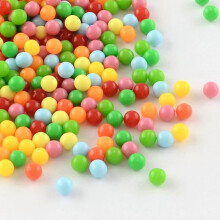 Acrylic Round Beads Undrilled 4mm Mixed Colors