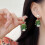 Christmas Tree Glass Crystal Beaded Charms 5 pcs 4
