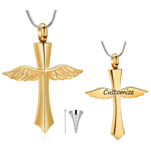 Cross Urn Necklace Ashes Keepsake Pendant 1
