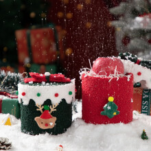 Plüschige Geschenkboxen mit Deckel für Geschenke, kreative, niedliche Bonbonboxen für Weihnachtsgeschenke und besondere Momente (rote Box mit