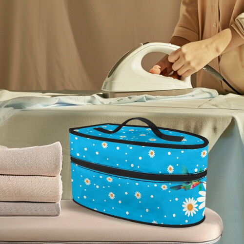 Handheld Garment Steamer Case with Daisies and Hummingbirds 1