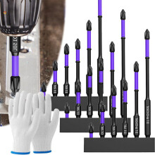 D1 Anti-Slip & Shock-Proof Phillips Bits Set (3 Sets), Upgraded High-Hardness & Strong Magnetic, Compatible with D1