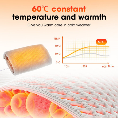 USB Graphene Heated Gloves Hand Warmers Double-Sided 1 Pair 1